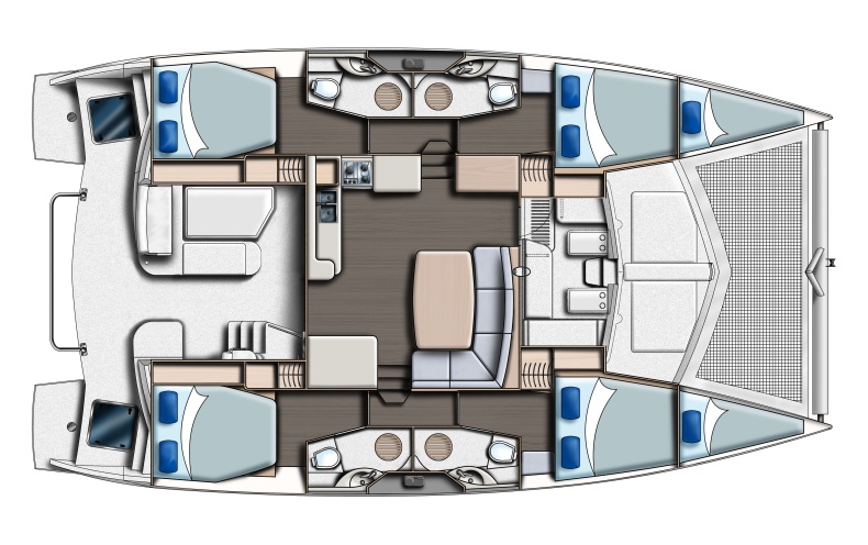 rzut katamaranu Leopard 44